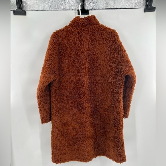 ZARA BRANDY DOUBLE-SIDED FAUX FUR COAT LUSH Teddy Oversized high collar JACKET M - Picture 9 of 11
